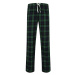 SF (Skinnifit) Pánske flanelové pyžamové nohavice - Tmavomodrá / zelená