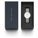 Daniel Wellington Analógové hodinky 'Petite Sterling S White'  strieborná