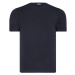 T8569 DEWBERRY BIKE COLLAR MENS T-SHIRT-PLAIN NAVY BLUE