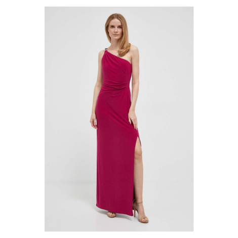 Šaty Lauren Ralph Lauren ružová farba, maxi, rovný strih, 253751483