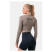 Športy HERO crop top s dlhým rukávom 585 Mocha Nebbia