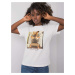 Women's white T-shirt with print