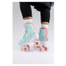 Rio Roller Script Children's Quad Skates - Teal / Coral - UK:5J EU:38 US:M6L7