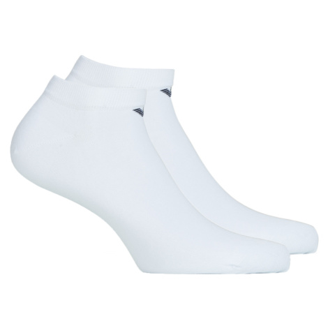 Emporio Armani  CC134-PACK DE 3  Kotníkové ponožky Biela