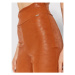 Guess Nohavice z imitácie kože Priscilla W1BB08 WE5V0 Oranžová Extra Slim Fit