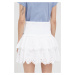 Bavlnená sukňa Pepe Jeans Isolda biela farba, mini, áčkový strih