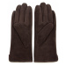 Tmavé dámske rukavice s prešívaním