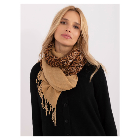 Brown leopard scarf