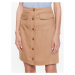 Calvin Klein Trapézová sukňa Drapy Tencel K20K205631 Hnedá Straight Fit