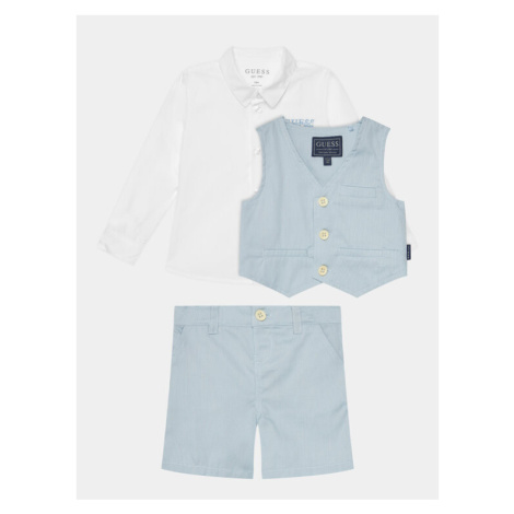 Guess Set košeľa, vesta a textilné nohavice I4RG28 WF7I0 Modrá Regular Fit