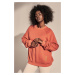Orange sweatshirt made of recycled Perim MOTHER EARTH material