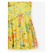 Žlté dievčenské kvetované šaty Desigual Gardenia