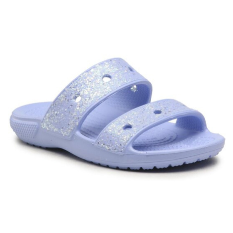 Crocs Šľapky Classic Glitter Sandal K 207788 Fialová