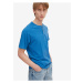 Modré pánské melírované tričko s gombíkmi Tom Tailor