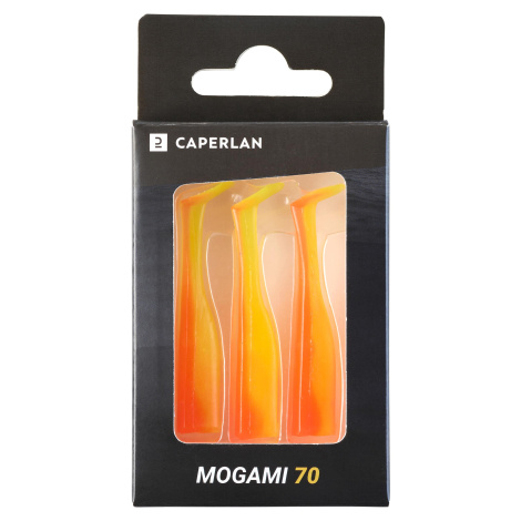 Chvostíky shad na umelú nástrahu WXM Mogami 70 oranžové 3 ks