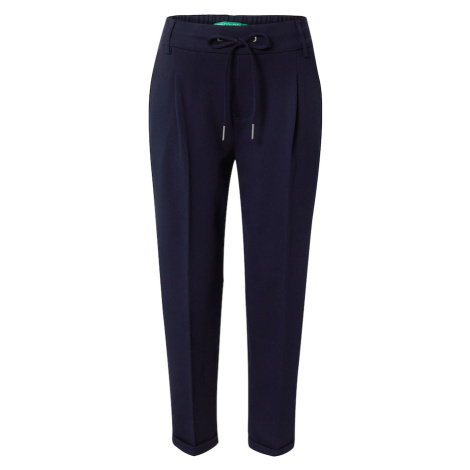 UNITED COLORS OF BENETTON Nohavice s pukmi  námornícka modrá