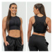 NEBBIA - Športový crop top s vysokou podporou 842 (black) - NEBBIA