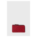 Kožená peňaženka Karl Lagerfeld dámsky, červená farba
