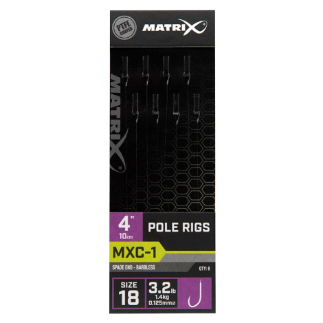 Matrix náväzec mxc-1 pole rig barbless 10 cm - size 18 0,125 mm