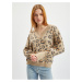 Orsay Light Brown Womens Patterned Sweater - Women