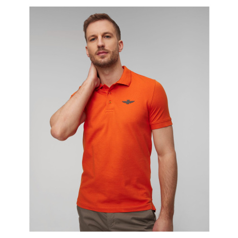 Oranžové Pánske Polo Tričko Aeronautica Militare