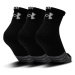 Under Armour HEATGEAR QUARTER 3PK Unisex ponožky, čierna, veľkosť