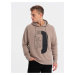 Ombre Men's printed HOODIE sweatshirt - dark beige