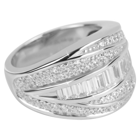 Silver Cat Luxusné prsteň so zirkónmi SC285 52 mm