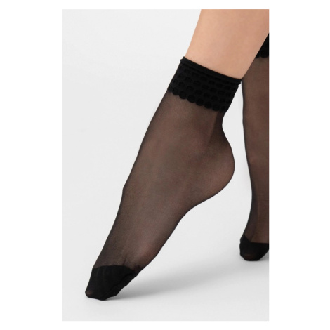 Čierne silonkové ponožky Bordo Alveare Veneziana