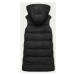 Čierna obojstranná oversize vesta s kapucňou (V724)