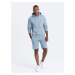 Ombre Men's sweatshirt set kangaroo sweatshirt + shorts