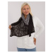 Grey and graphite knitted women's scarf