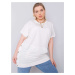 Larger cotton blouse in ecru color