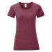 Iconic Burgundy Women's T-shirt in combed cotton Fruit of the Loom