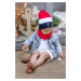 Detská bavlnená čiapka Jamiks LEIF bordová farba biela, z tenkej pleteniny, bavlnená