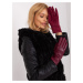 Burgundy, elegant women's gloves