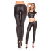 Sexy KouCla Skinny Letherlook nohavice so zipsom black