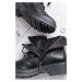 Čierne šnurovacie členkové topánky 1-25252
