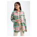 DEFACTO Relax Fit Checkered Flannel Long Sleeve Shirt Tunic