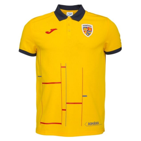 Joma FED. FUTBOL RUMANÍA FREE TIME SHORT SLEEVE POLO Pánske polo tričko, žltá, veľkosť