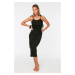 Trendyol Black Cut Out Detailed Knitted Beach Dress