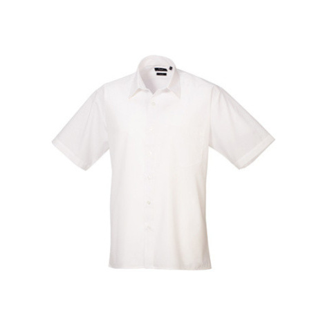 Premier Workwear Pánska košeľa s krátkym rukávom PR202 White