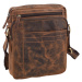 Pánske kožené crossbody tmavohnedý hunter 250839