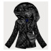Čierna prešívaná dámska bunda s kapucňou (LY-01)
