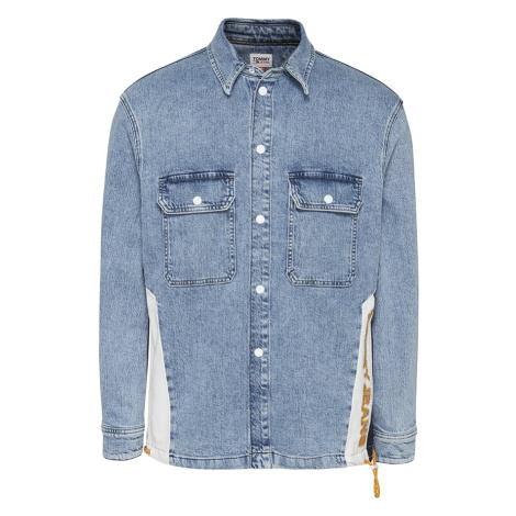 Tommy Jeans Bunda - DENIM WORKER SHIRT JACKET SMXLBC modrá