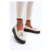 Women's leather loafers on platform Beige Assetnima