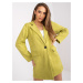 Women's light green blazer made of ecological suede Irmina