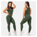 NEBBIA - Legíny high waist z organickej bavlny 405 (dark green) - NEBBIA