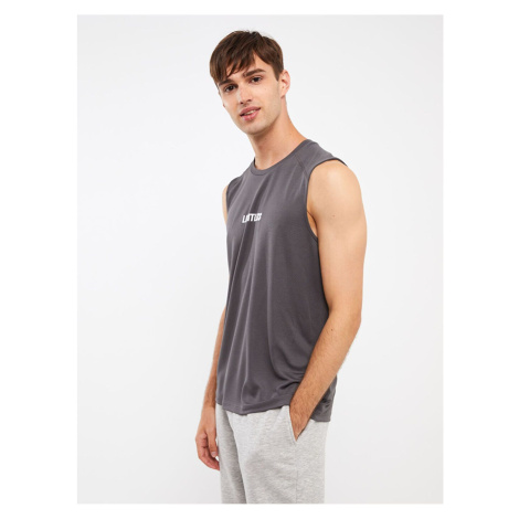 LC Waikiki Crew Neck Printed Combed Cotton Men's Sleeveless T-Shirt