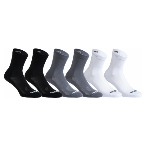 ARTENGO Tenisové ponožky RS 160 vysoké čierne, sivé, biele 6 párov